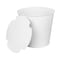 Karat Food Bucket with Lid, 170 oz, 8.9in. Dia x 8.36in.h, White, Paper, 150PK C-FB170W_BUNDLE - alternate 1